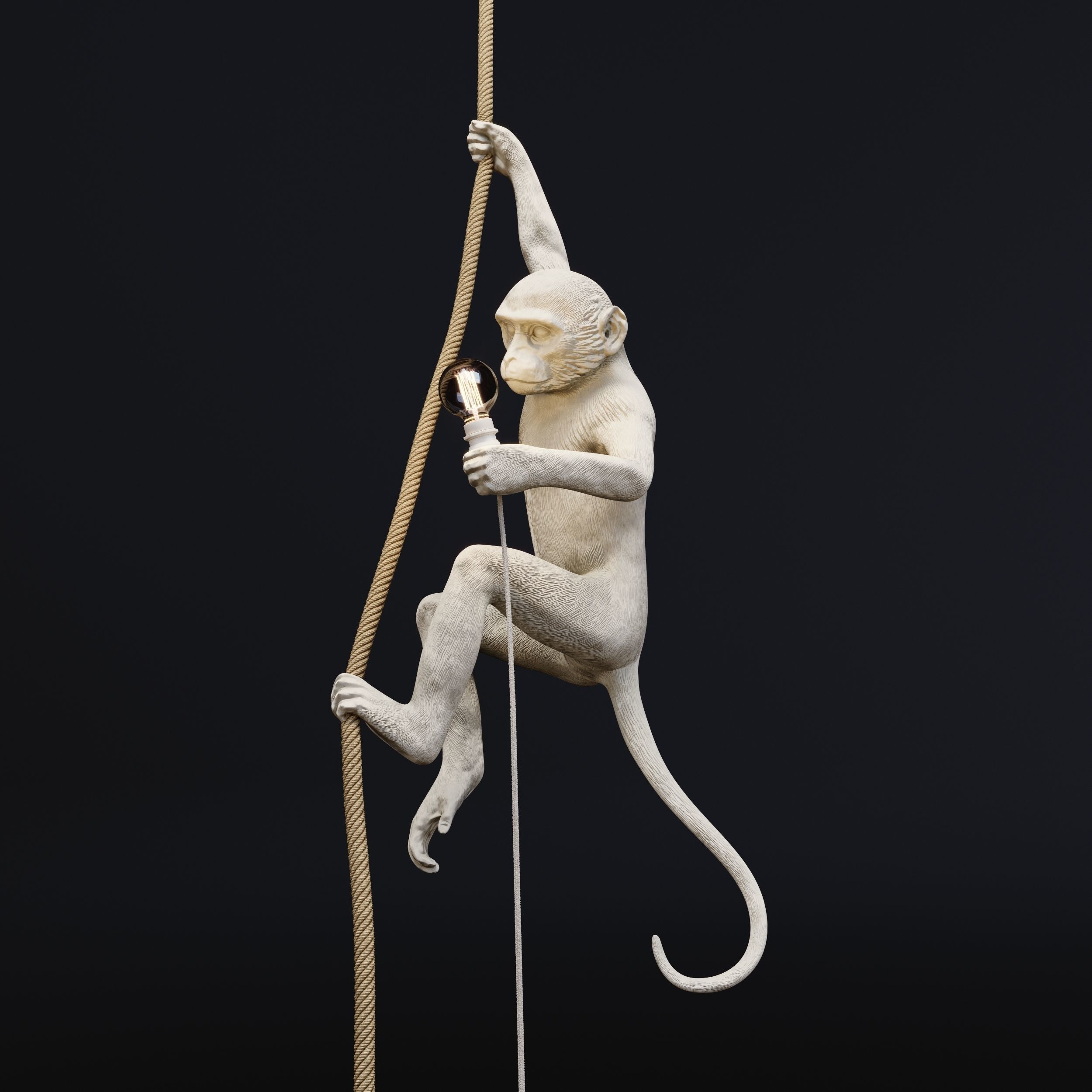 The Monkey Lamp Ceiling  Version by Seletti Low-poly 3D model_4