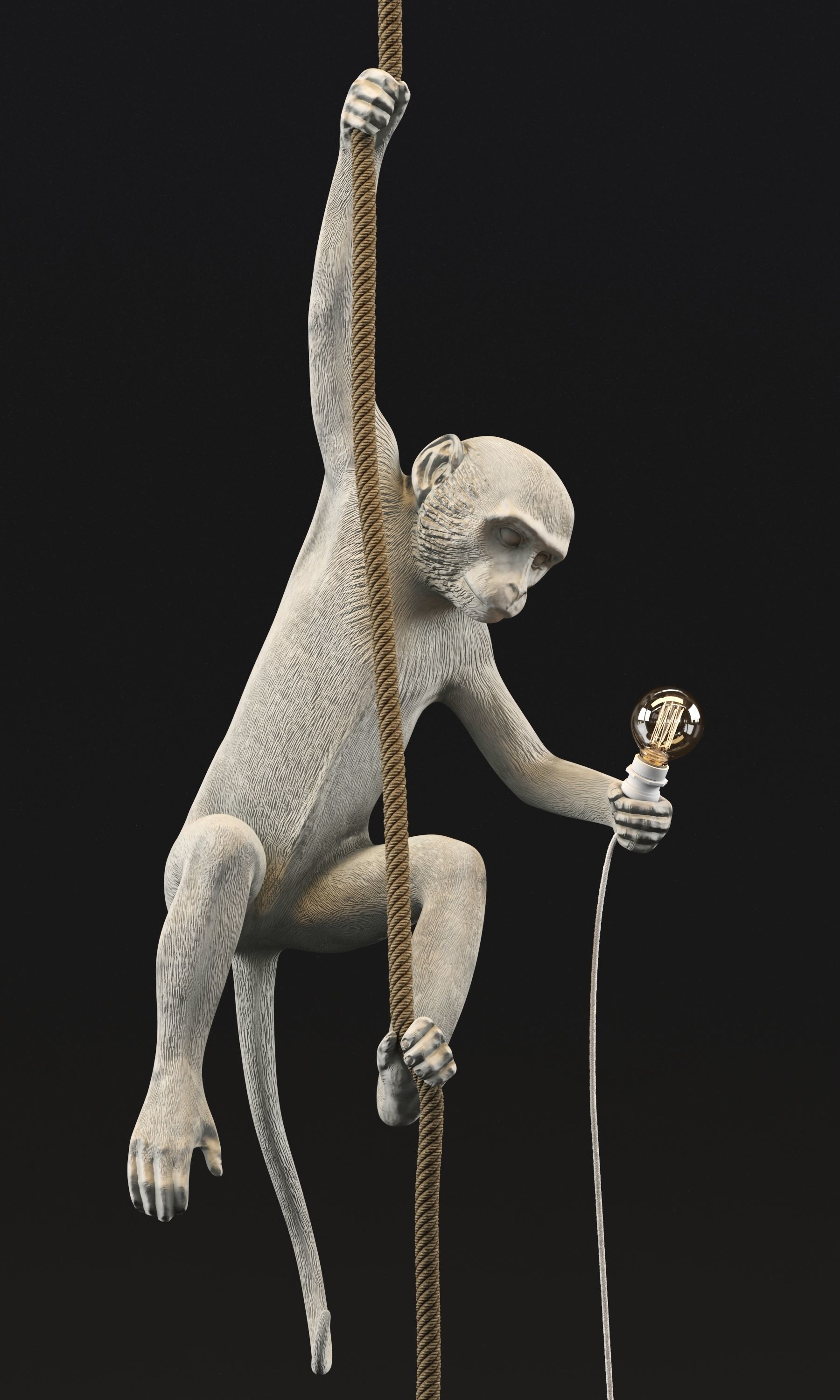 The Monkey Lamp Ceiling  Version by Seletti Low-poly 3D model_5