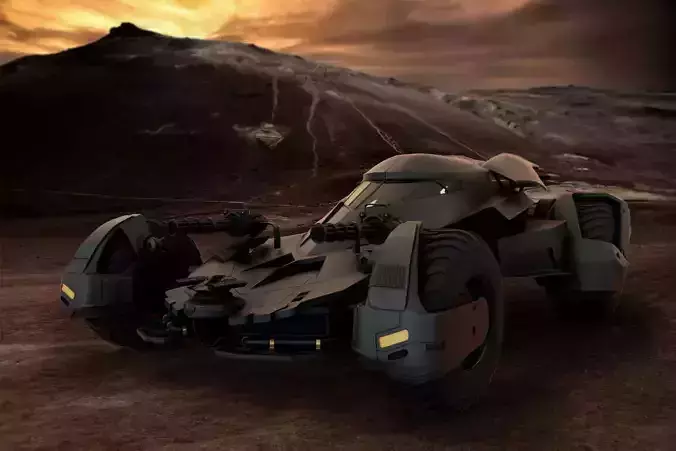 The Batmobile in desert