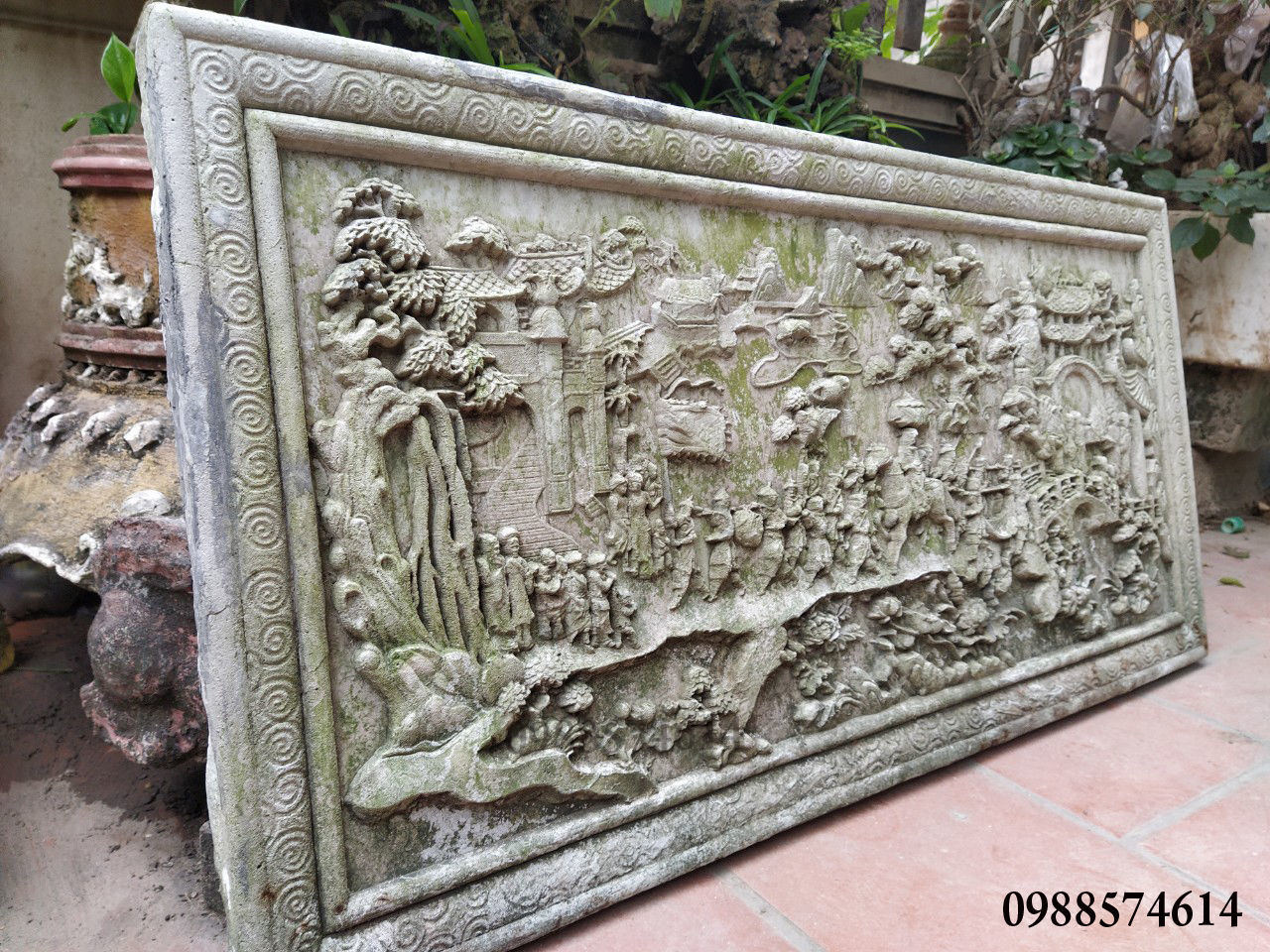 Mural landscape wood carving file stl OBJ and ZTL for CNC 3D print model_10