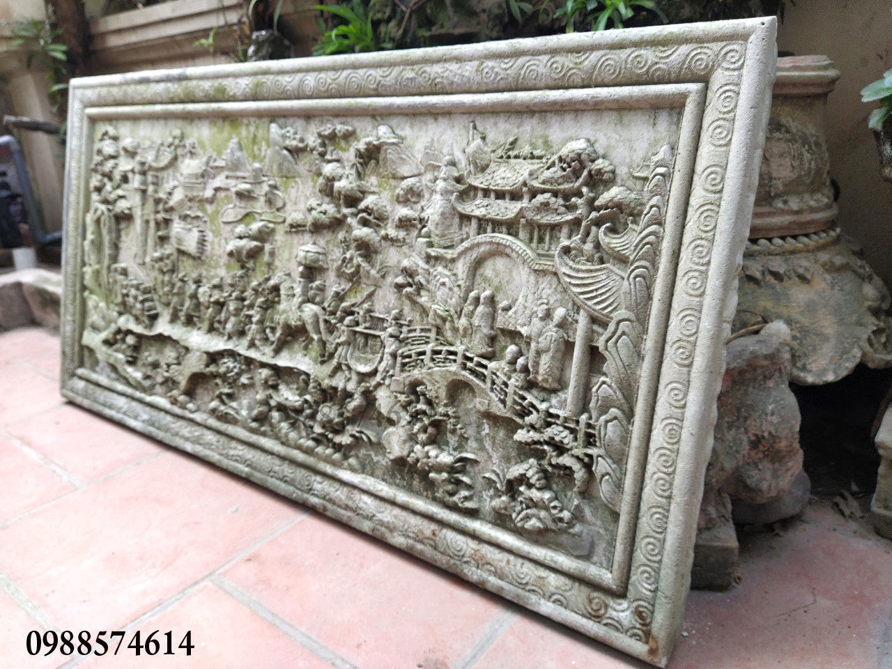 Mural landscape wood carving file stl OBJ and ZTL for CNC 3D print model_11