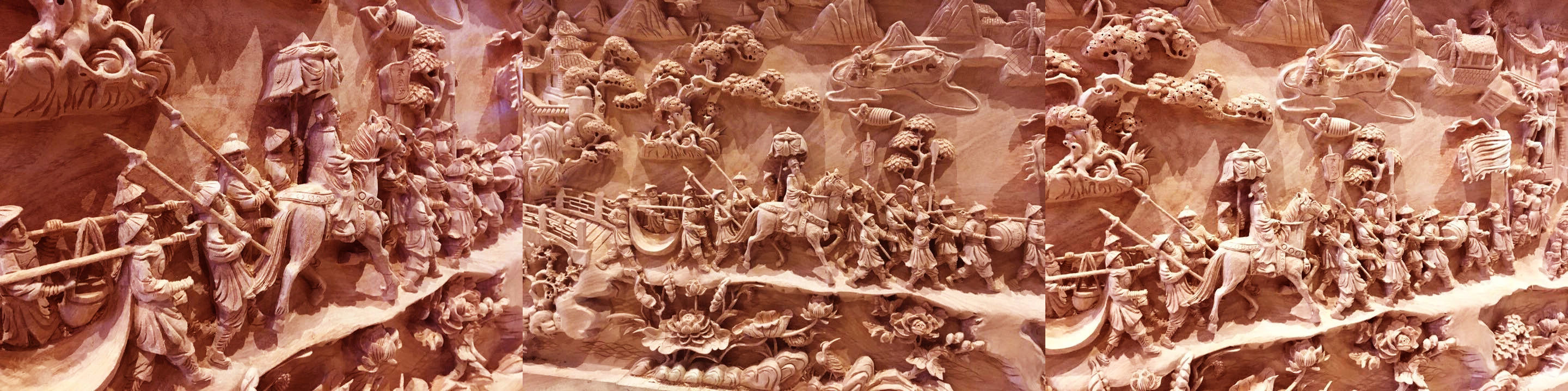 Mural landscape wood carving file stl OBJ and ZTL for CNC 3D print model_1