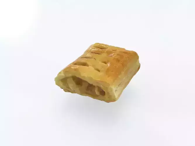 Pie Puff Bread Cake Part Low-poly 3D model