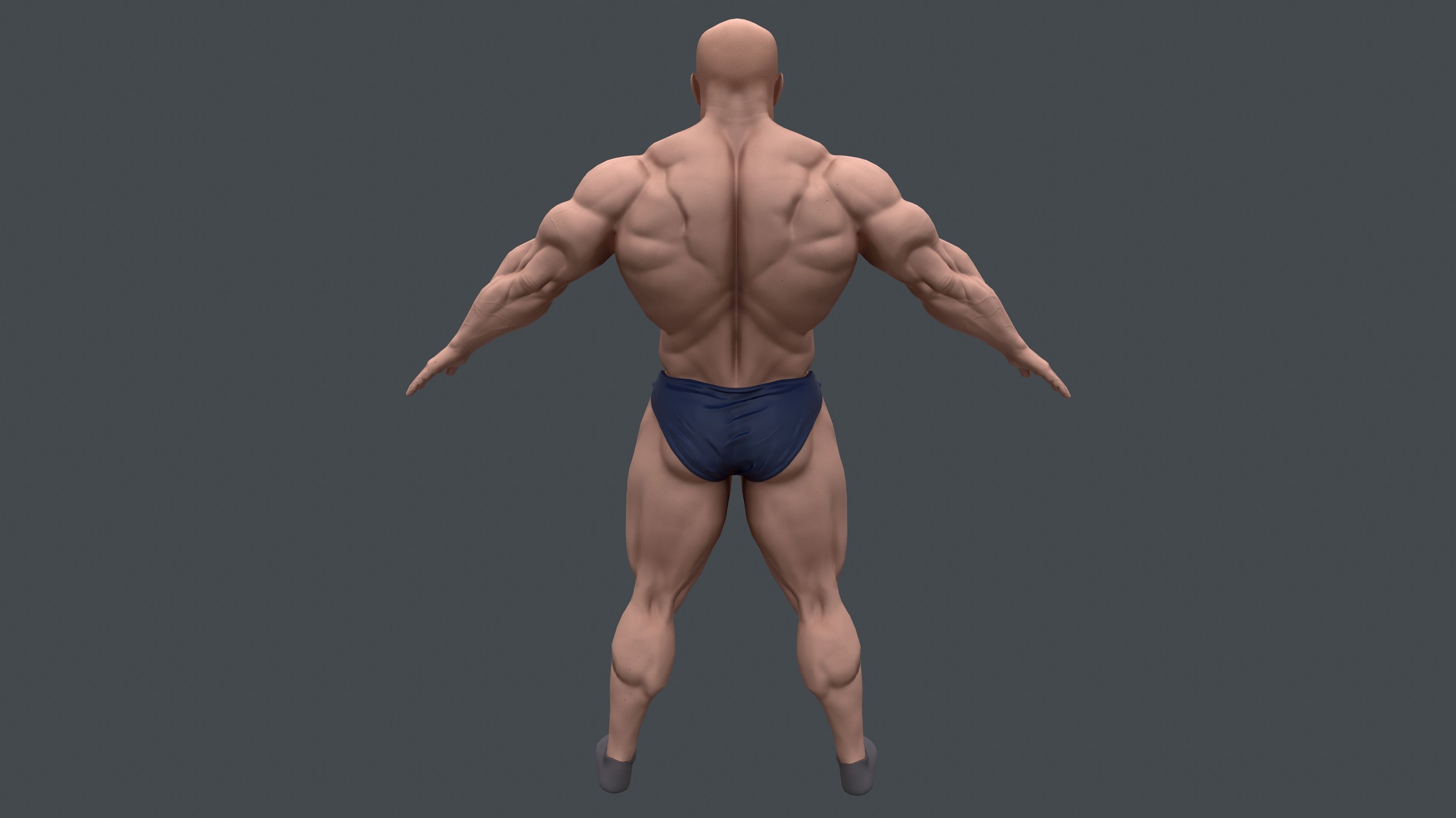 strong male Low-poly 3D model_8