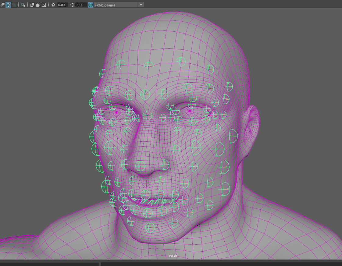 strong male Low-poly 3D model_10