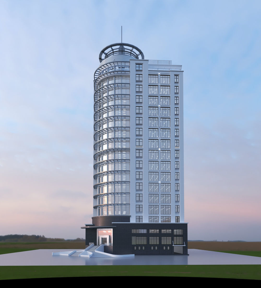 Office house 6 3D model_2