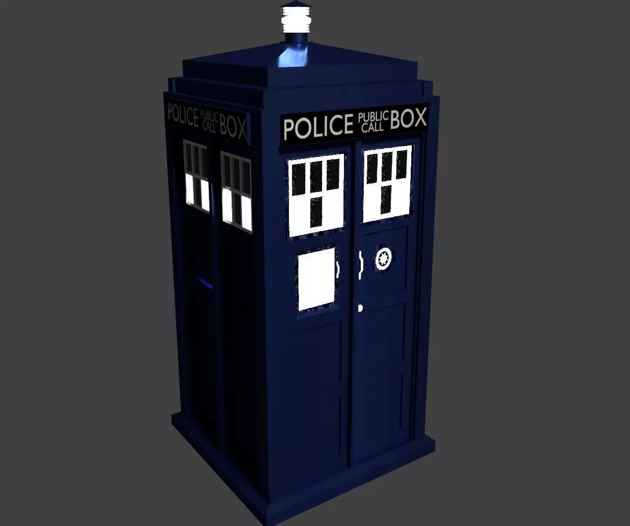 Tardis police box Free low-poly 3D model