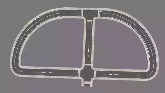 Road set in shape of circle