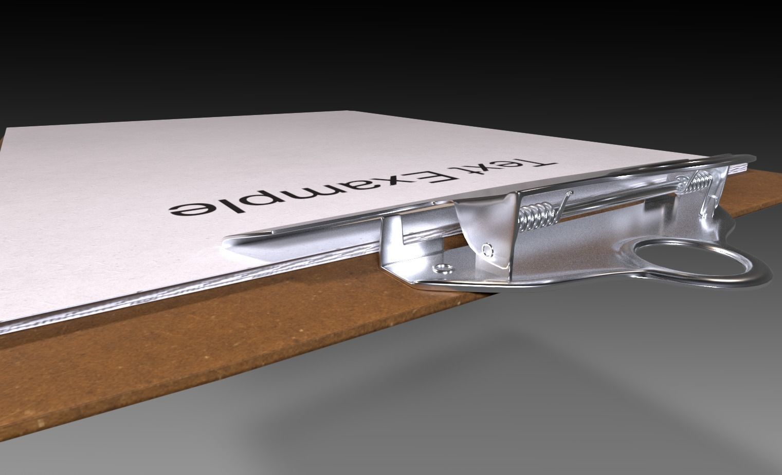 classic clipboard with paper 3D model_5