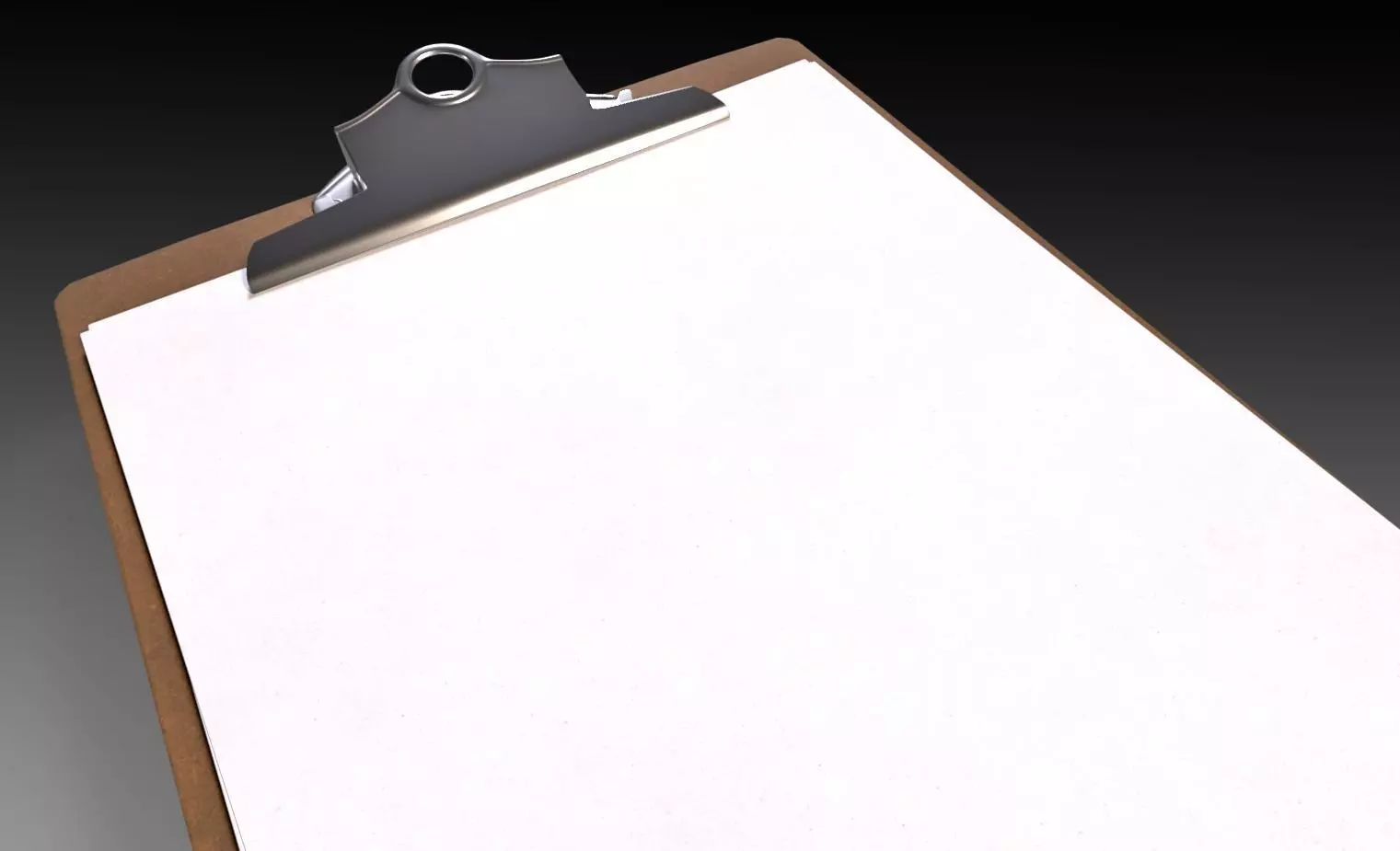 classic clipboard with paper 3D model_0