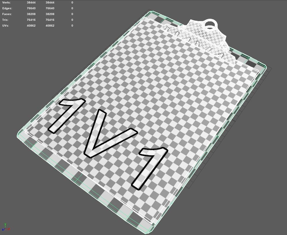 classic clipboard with paper 3D model_4
