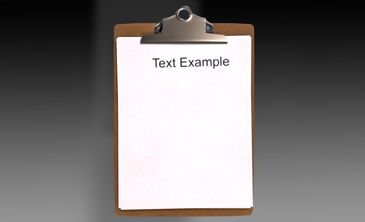 classic clipboard with paper 3D model_2