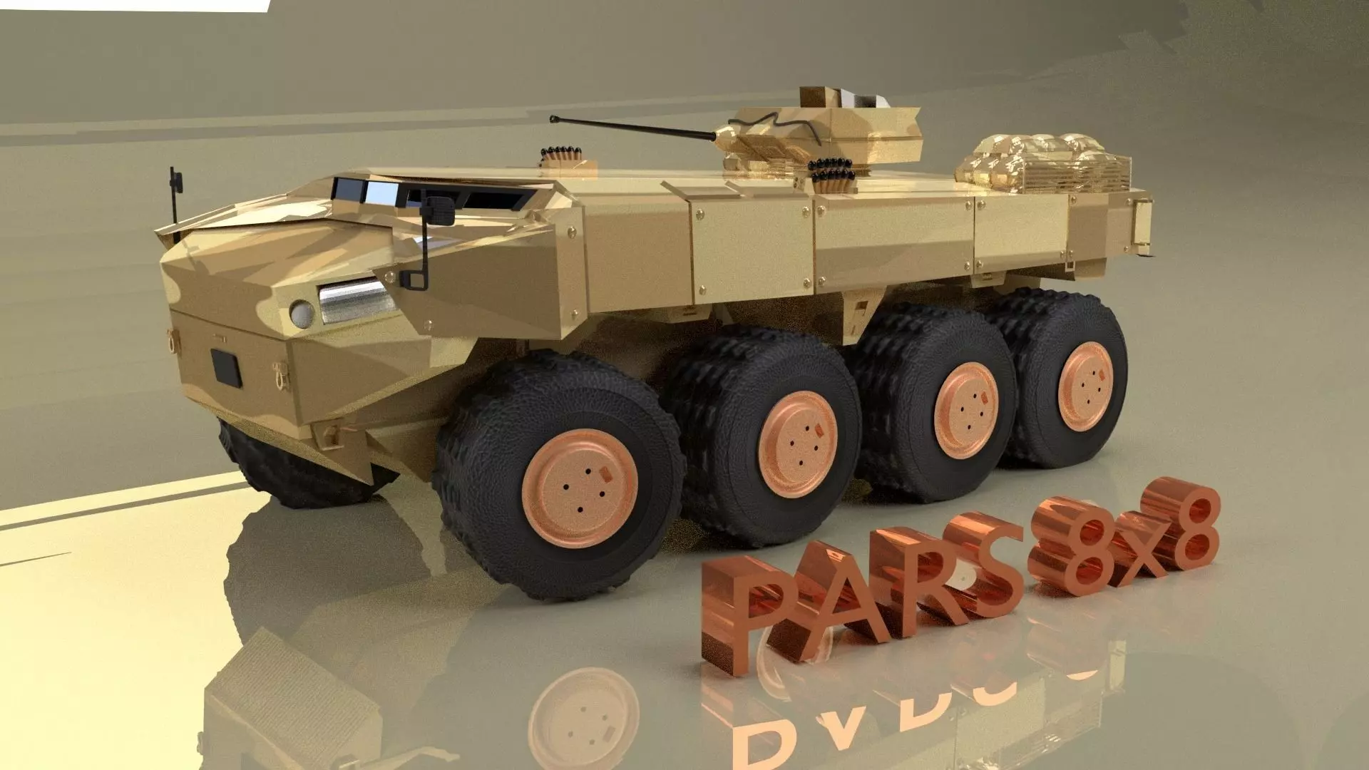 PARS 8X8 Military military vehicle 3D model
