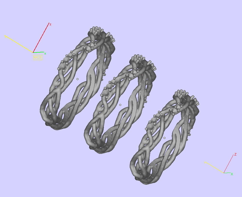Unique Tree Branch Band-Ring Floral design 3D print model_5