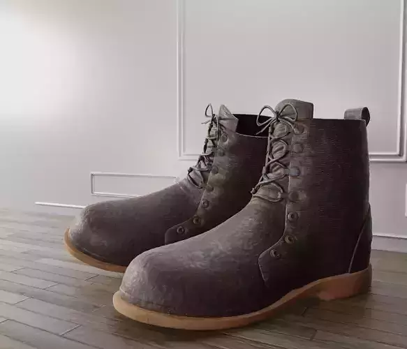 boots 3D model shoes 3D model