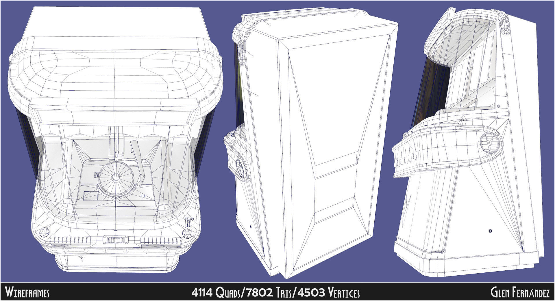 Antique vintage retro music Jukebox or Rockola Low-poly 3D model_7