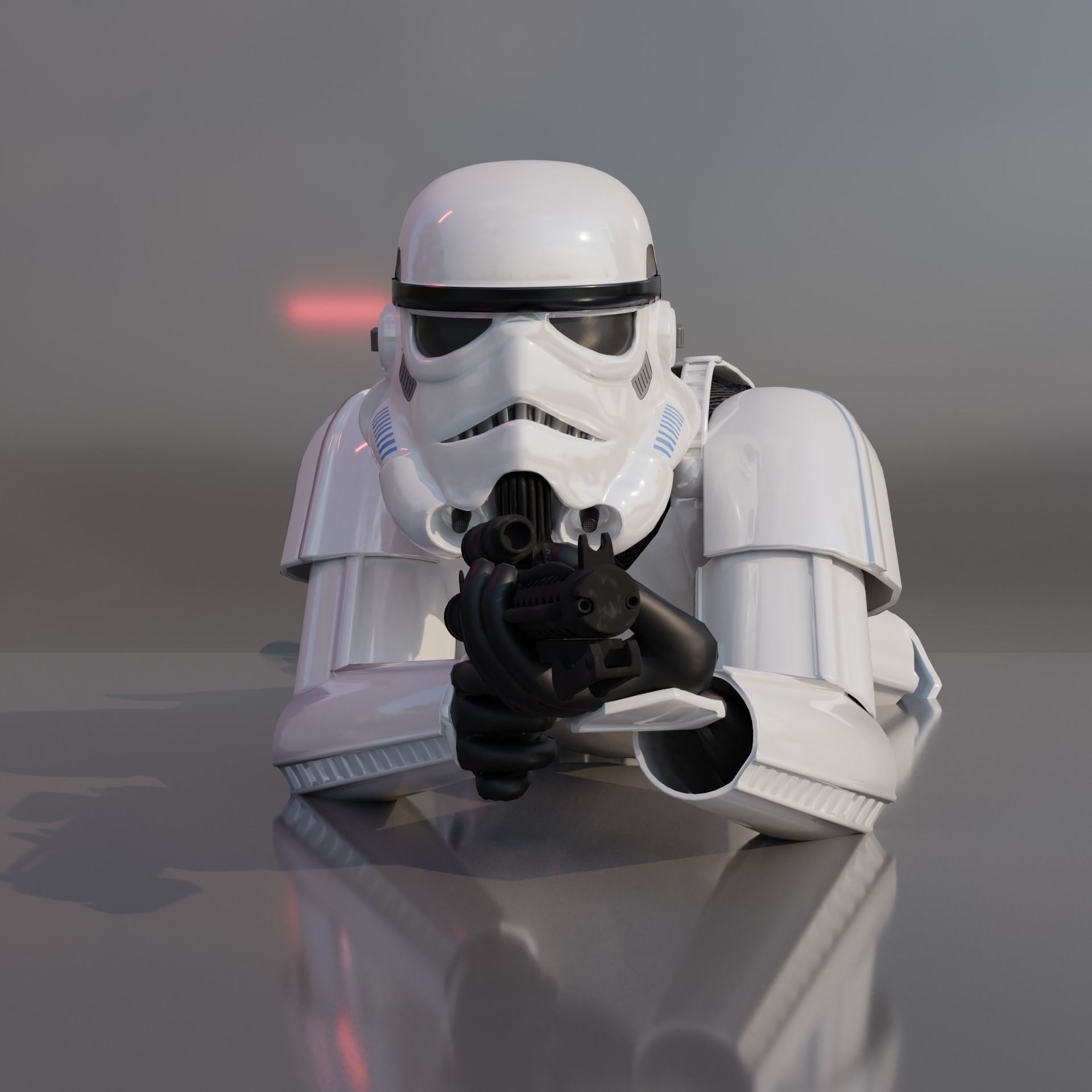 Stormtrooper star wars holding gun 3D model_13