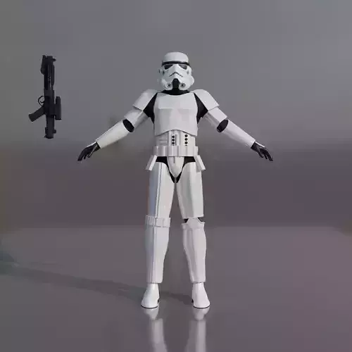 Stormtrooper star wars holding gun
