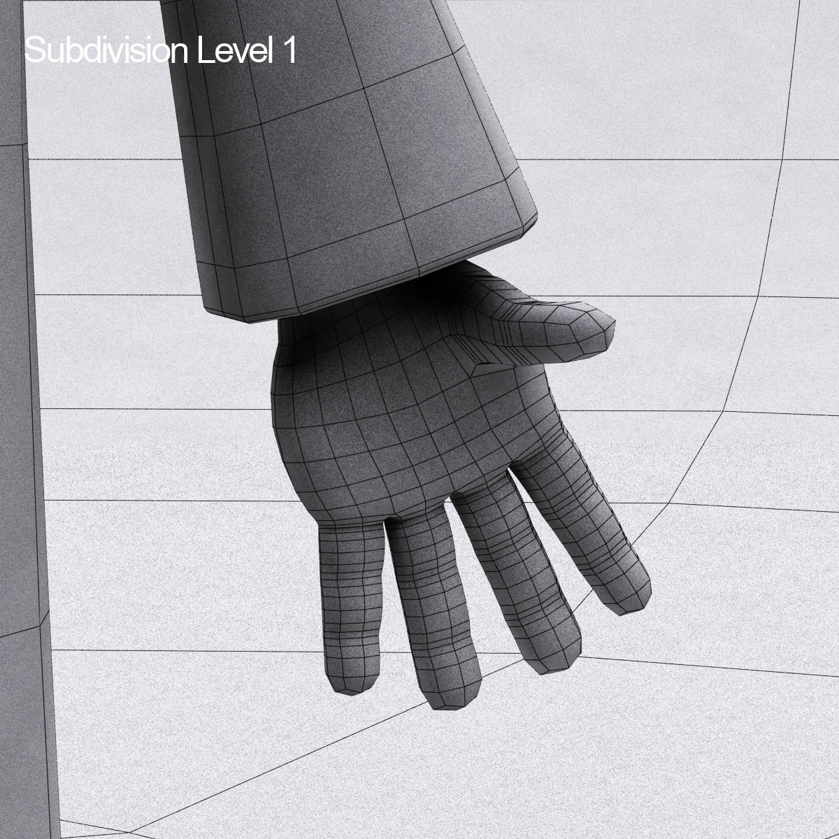 Arab cartoon character Low-poly 3D model_14