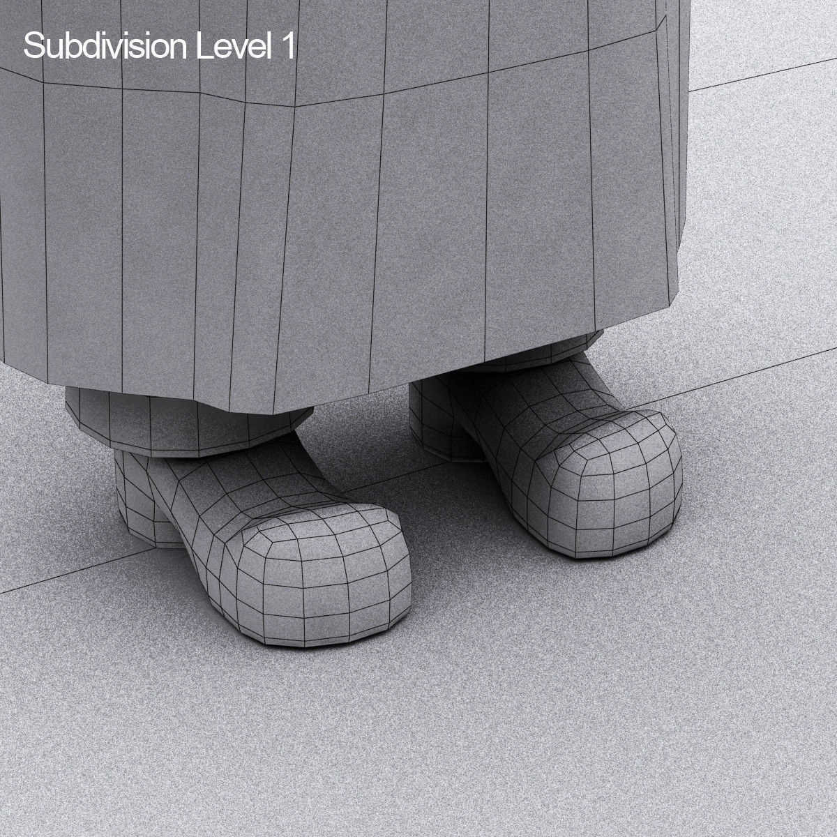 Arab cartoon character Low-poly 3D model_16