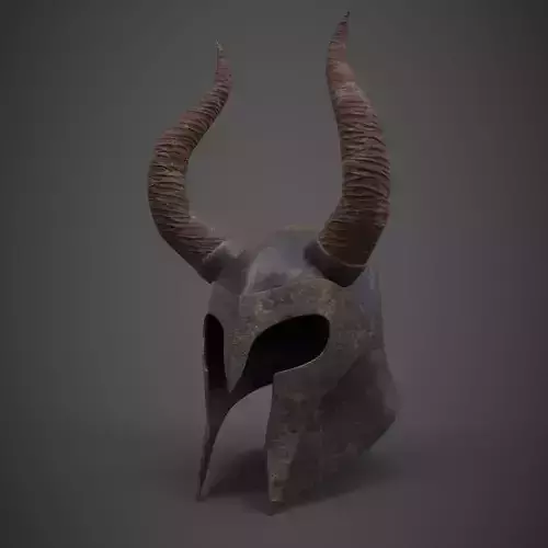 Helmet horned Low-poly 3D model