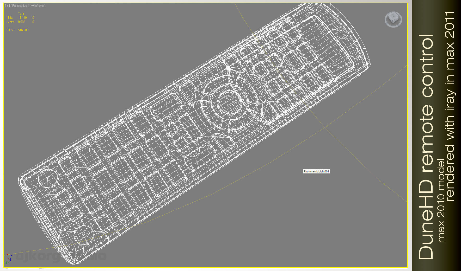 Dune HD remote control 3D model_3