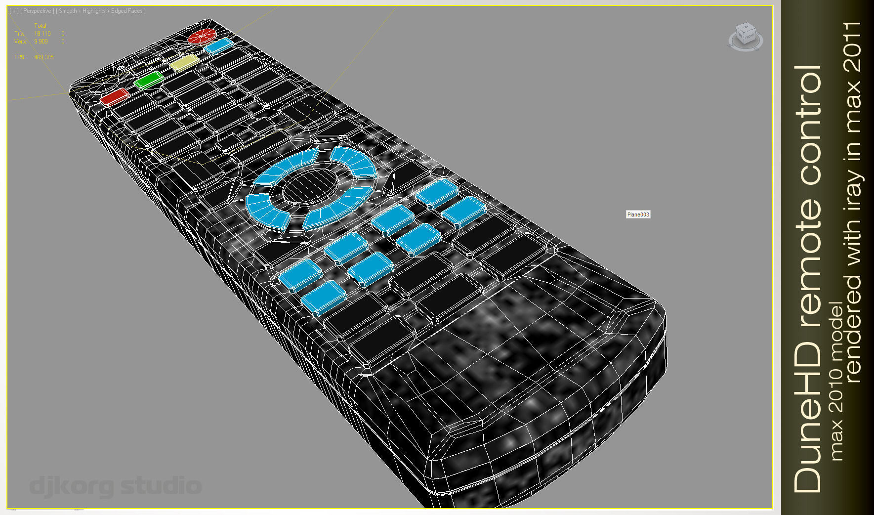 Dune HD remote control 3D model_1