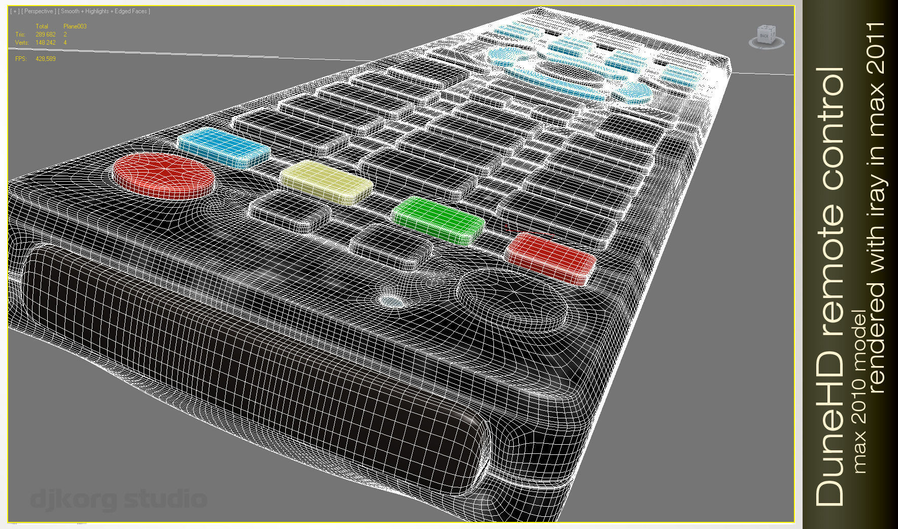Dune HD remote control 3D model_4