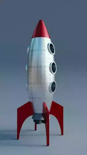 Stylized Rocket Model 3D model