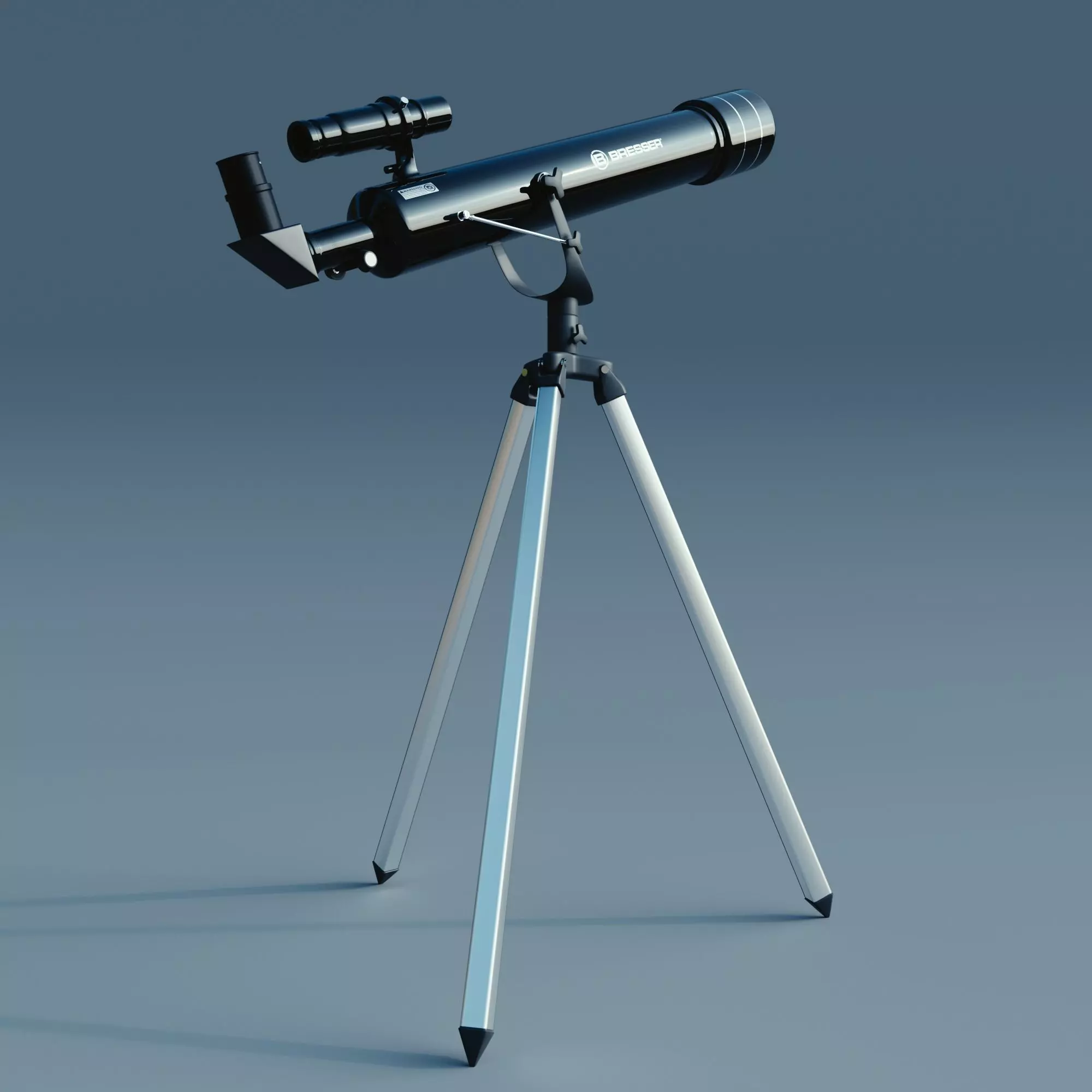 Telescope With Tripod 3D model_0