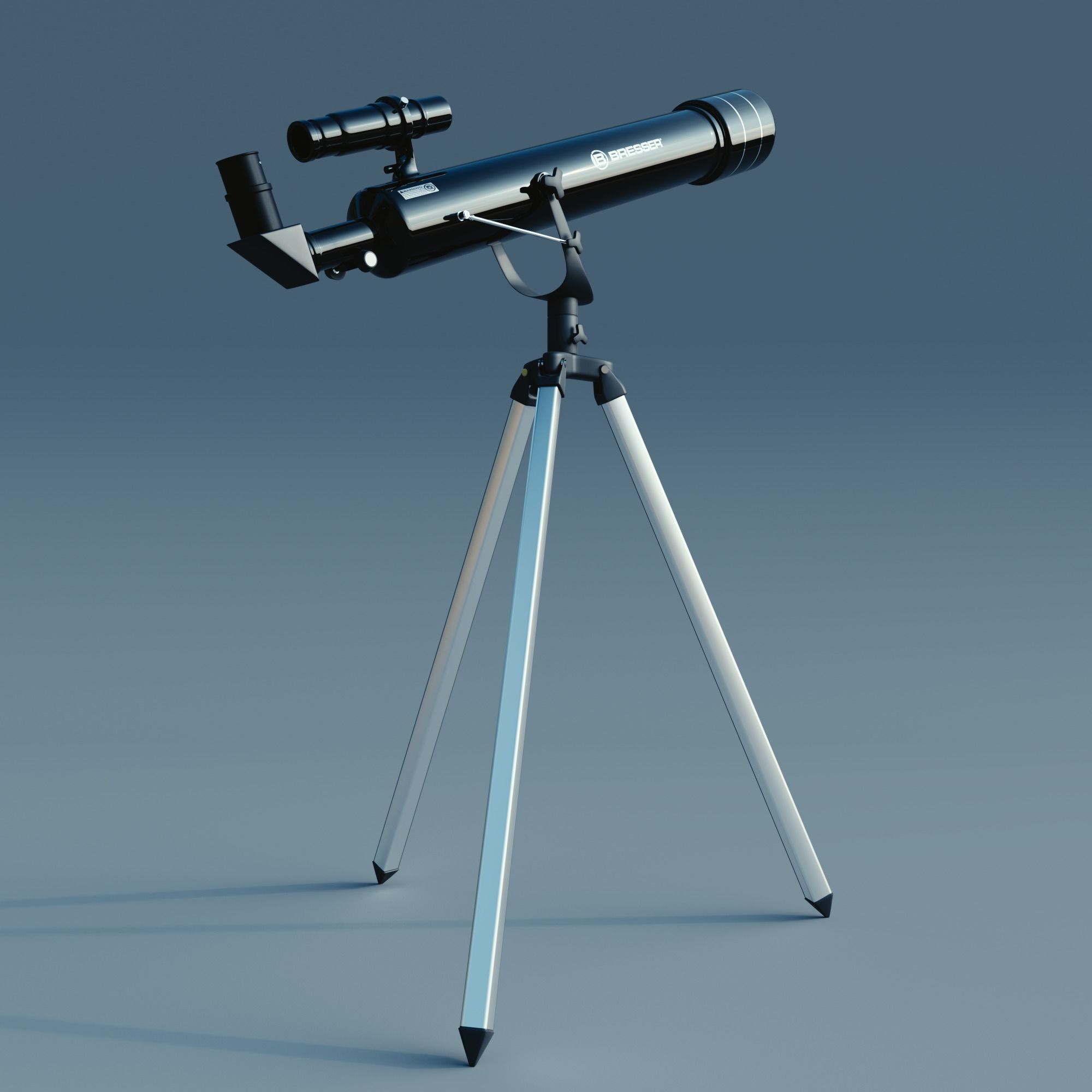 Telescope With Tripod 3D model