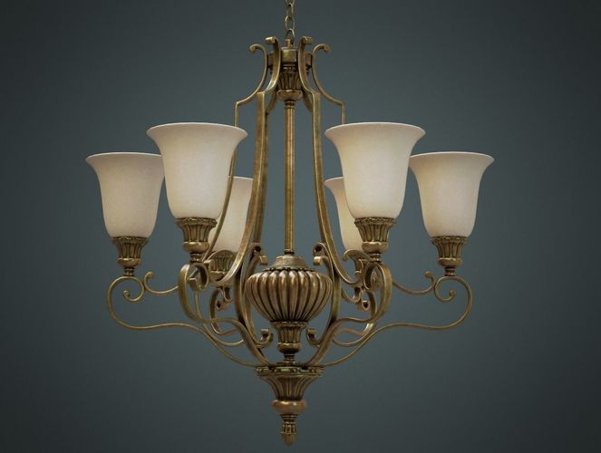 Classic Chandelier 02 - Game Ready Low-poly 3D model