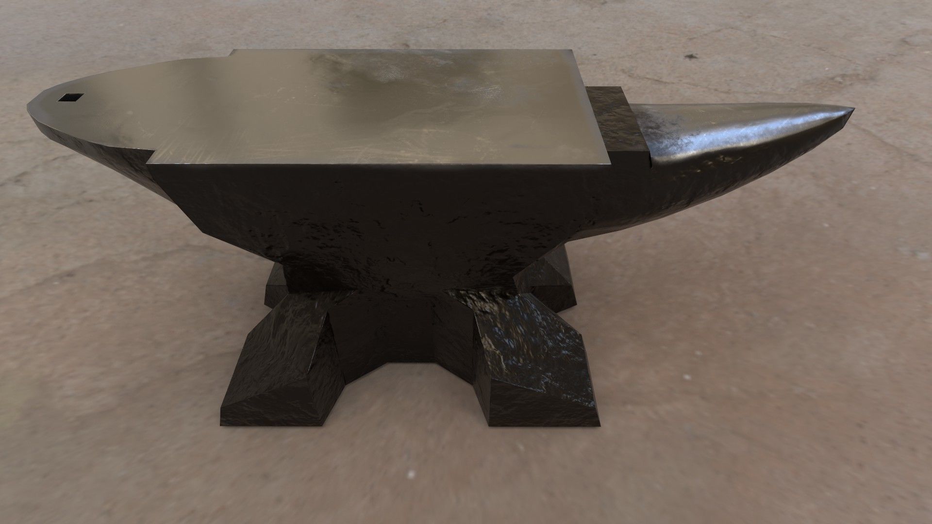 Medieval Anvil Low-poly 3D model_1