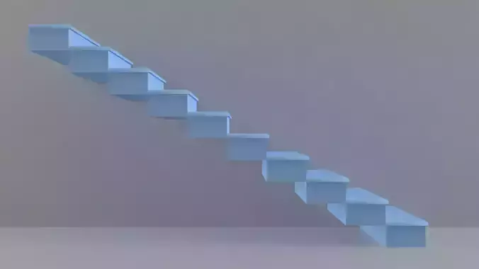 Stairs staircase on wall