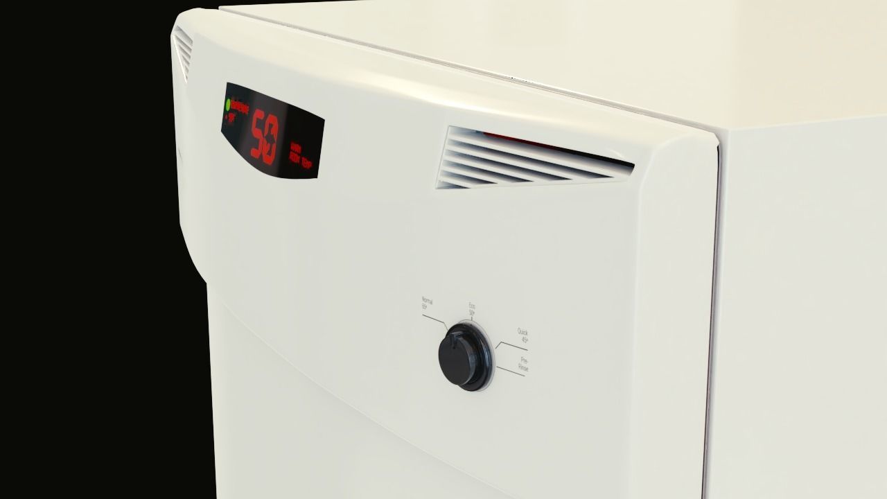 dishwasher for kitchen and kitchen appliance 3D model_6