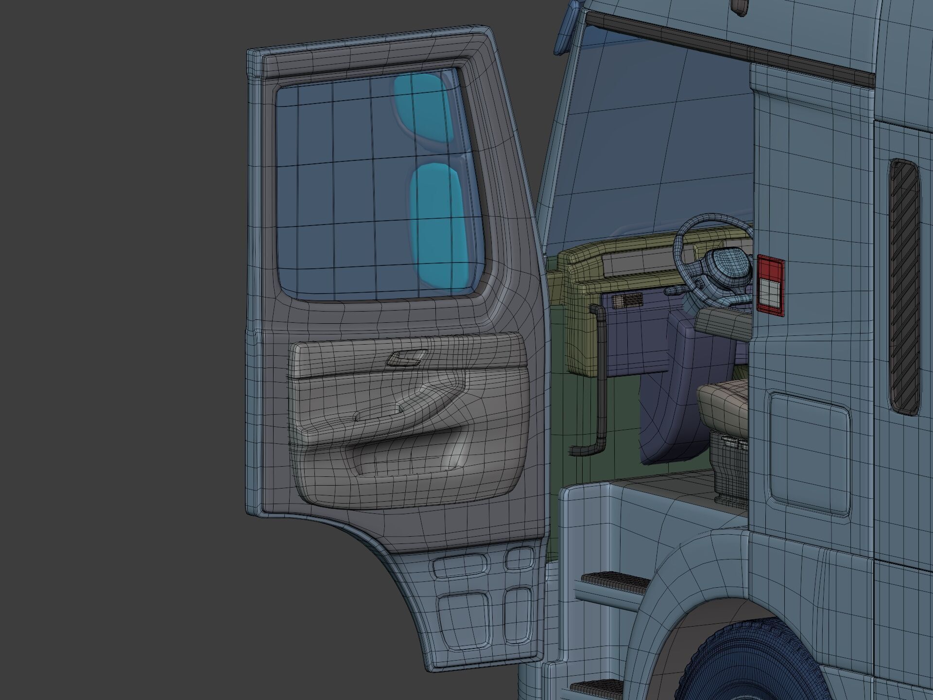 Generic Semi Trailer Container Truck With Modern Design  3D model_12