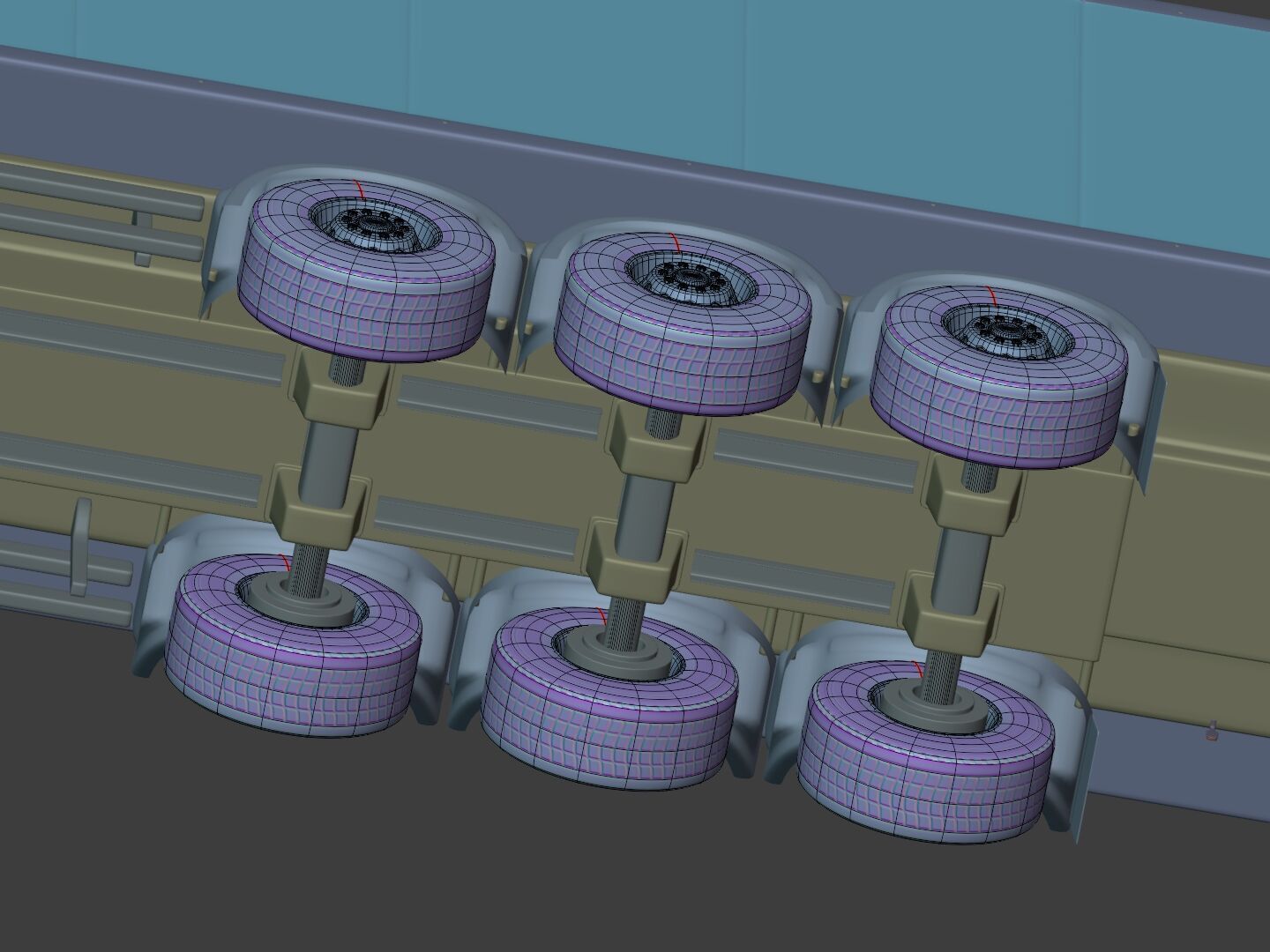 Generic Semi Trailer Container Truck With Modern Design  3D model_16