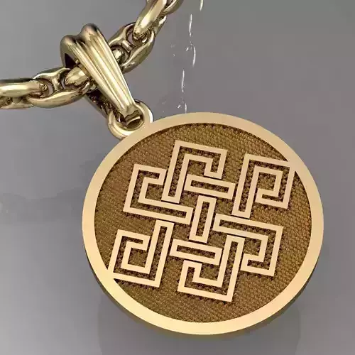 pendant with  symbols - with or without enamel  3D print model