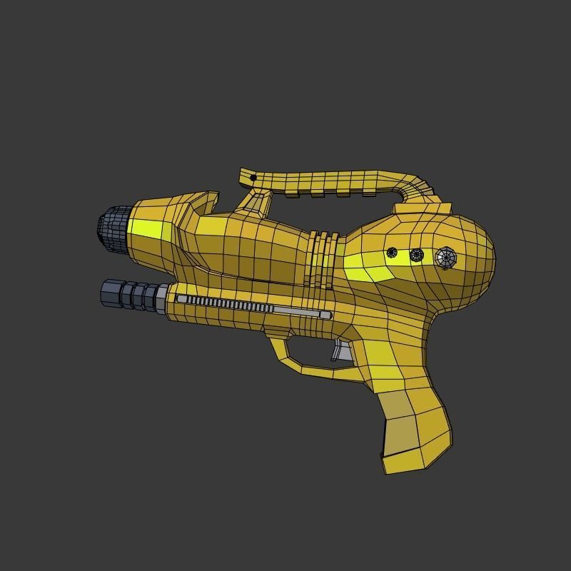 Toy Gun Low-poly 3D model_1