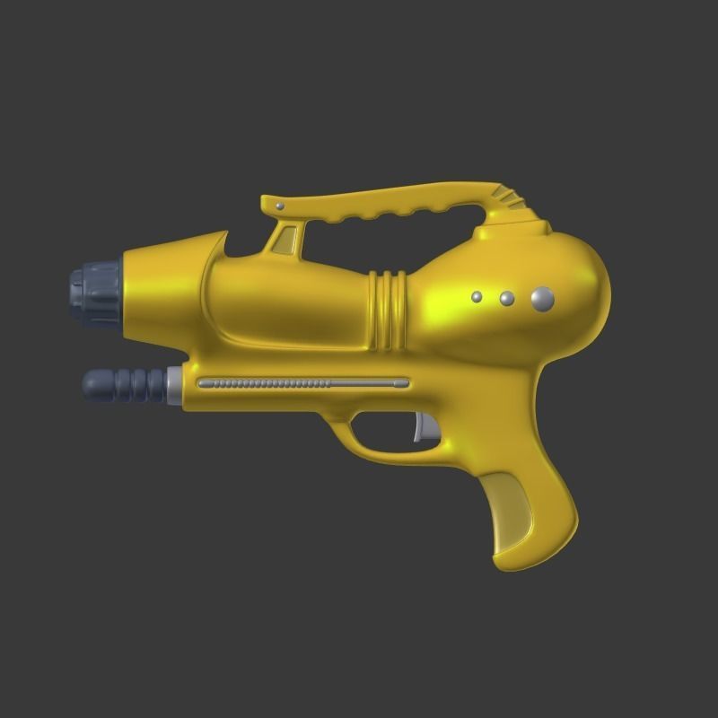 Toy Gun Low-poly 3D model_4