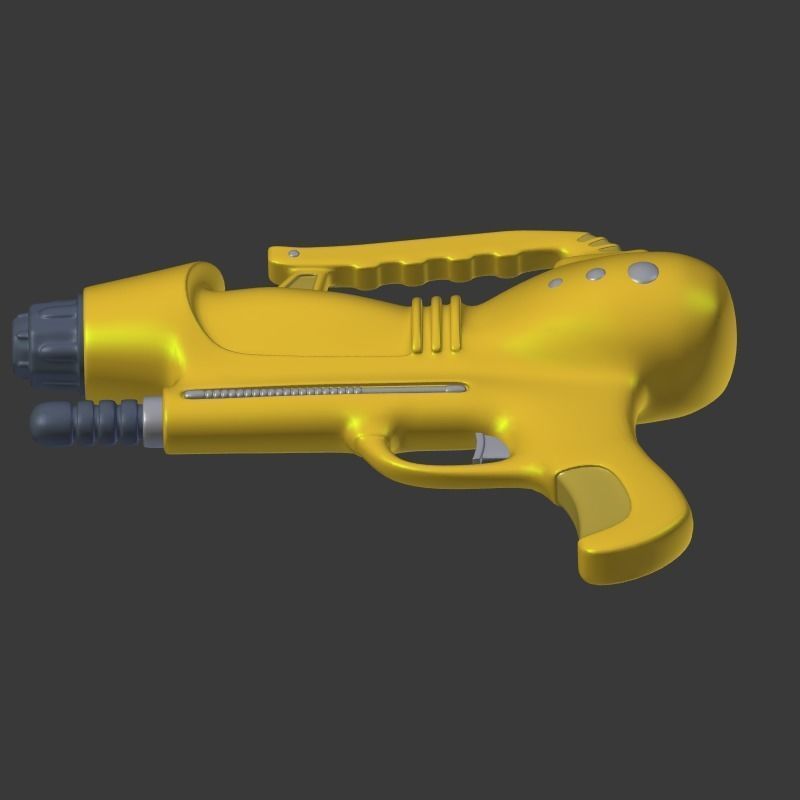 Toy Gun Low-poly 3D model_12