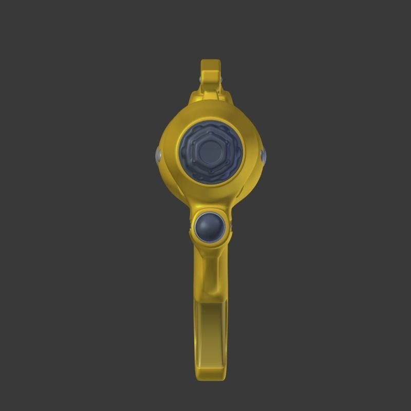 Toy Gun Low-poly 3D model_7