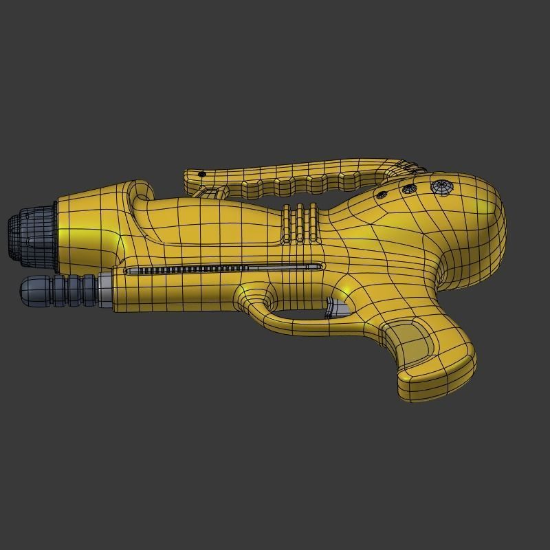 Toy Gun Low-poly 3D model_13