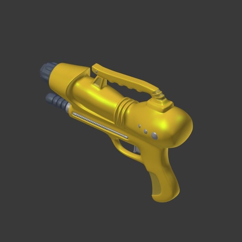 Toy Gun Low-poly 3D model_10