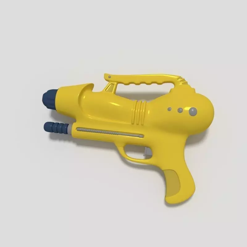 Toy Gun Low-poly 3D model_0