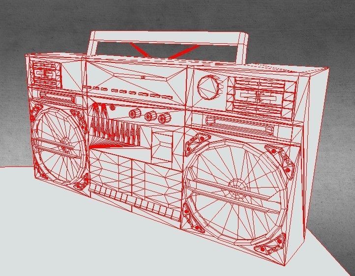 Lasonic TRC-975 Low-poly 3D model_7