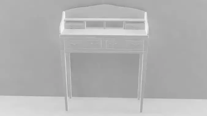 Table of Study Low-poly 3D model