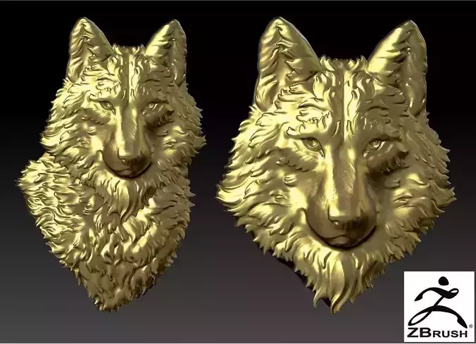 Wolf  head   3D print model