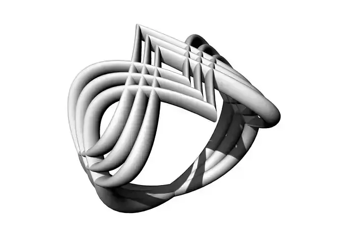 An 46 ring with curved lines