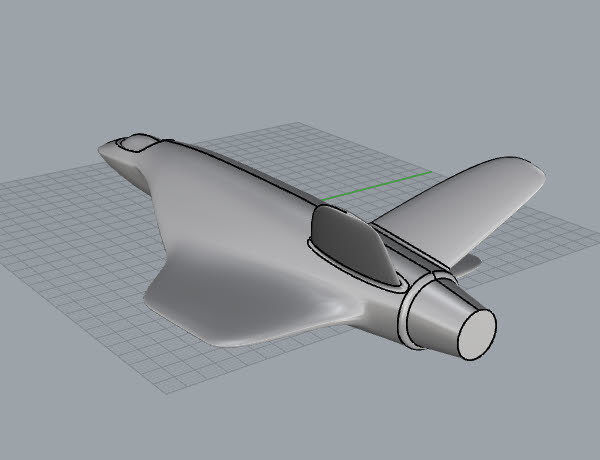 Space Jet Free 3D model_1